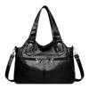 Women's Bag Lightweight Stitching Soft Leather Tote Bag Large Capacity Mother Bag