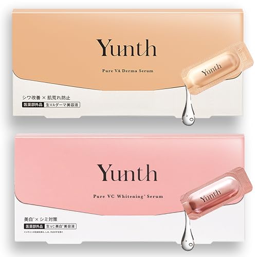 Yunth Introductory Serum + Raw VA Derma Retinol Serum (28-Day Supply) Skincare Set, Gift Set. Vitamin C, Pore Whitening, Dark Spots, Wrinkles, Niacina