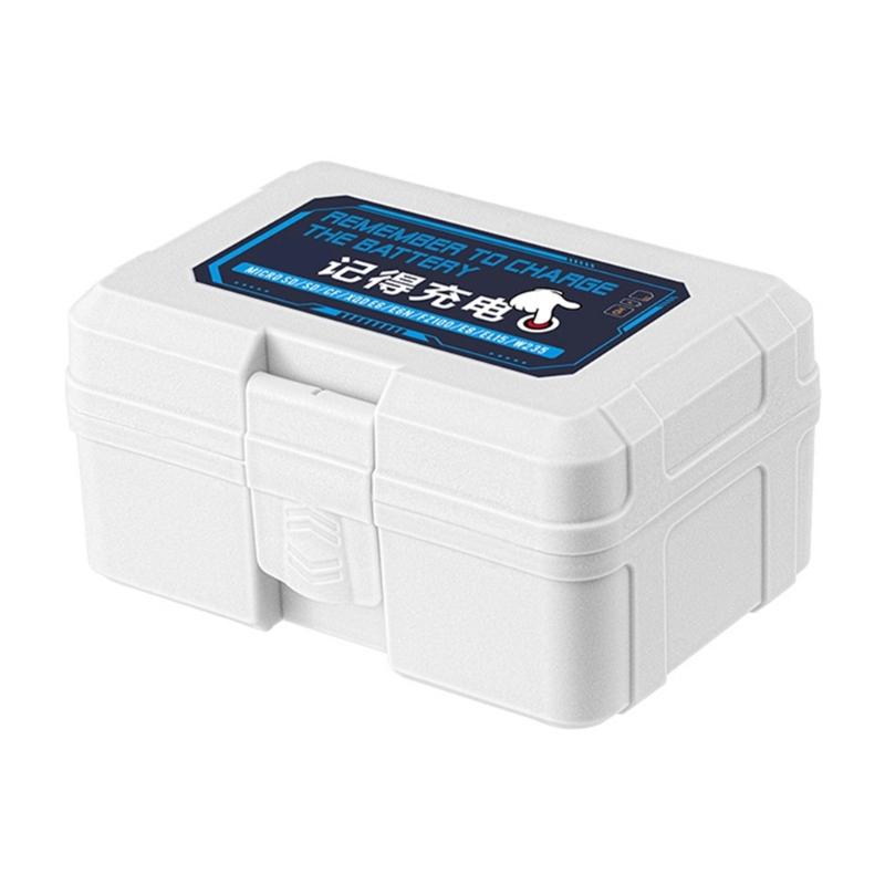Portable Camera Battery Organiser Box Case With Multiple Compartments For Secure Storage And Easy Portability