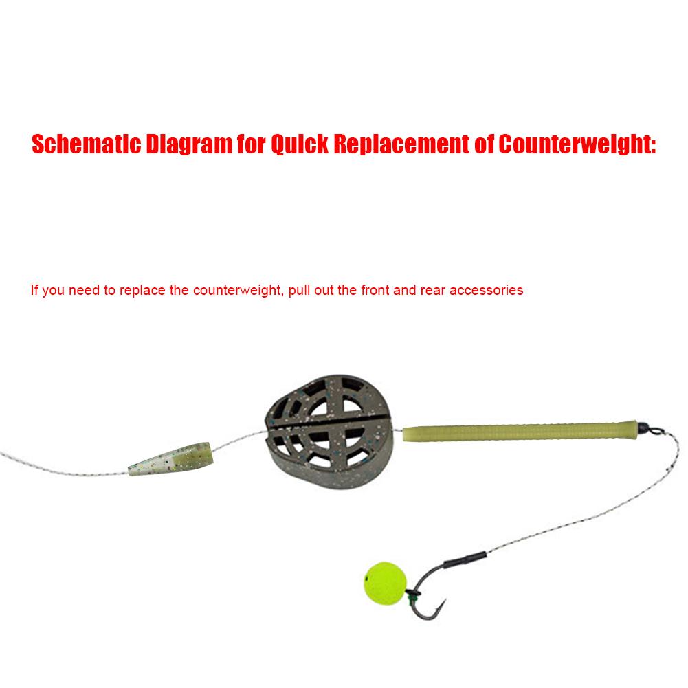 25g/35g Fishing Bait Holder Quick Release Carp Fishing Bait Basket Feeder Portable Bait Inline Method Feeder Fishing Tackle Tool