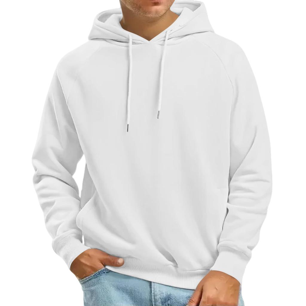 Men's Fashion Raglan Long Sleeve Hooded Sweatshirt