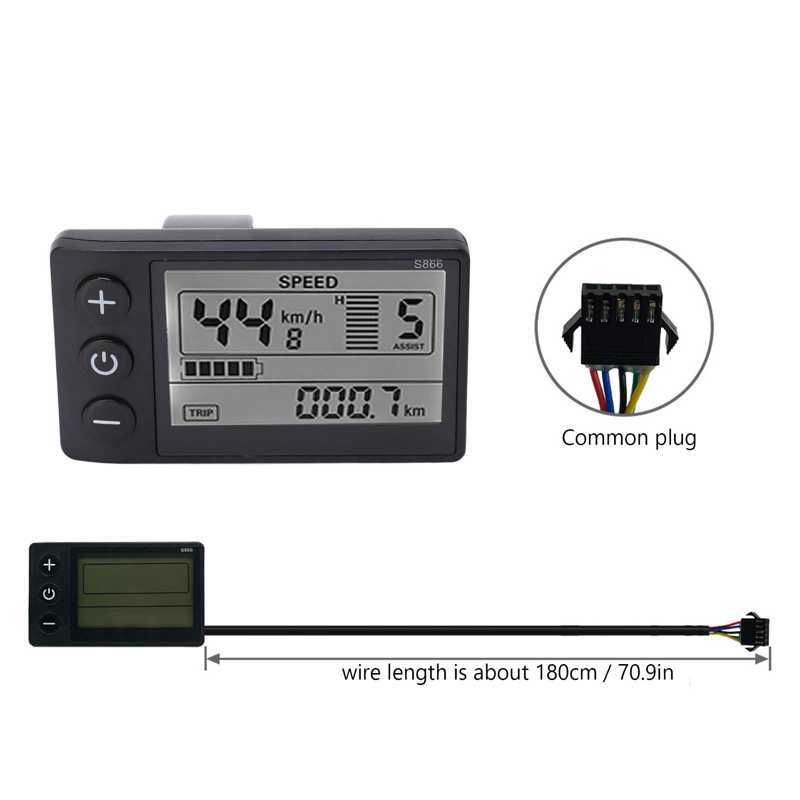 36/48V 500/750W 22A 9 Tube Electric Bike Brushless Controller Kit with LCD 866 Display Meter Electric Conversion Kit
