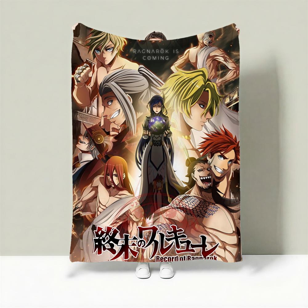 Anime R-Record of Ragnarok Throw Lightweight 240g Flannel Blanket Soft Skin-friendly for Summer Cooling 75X95CM
