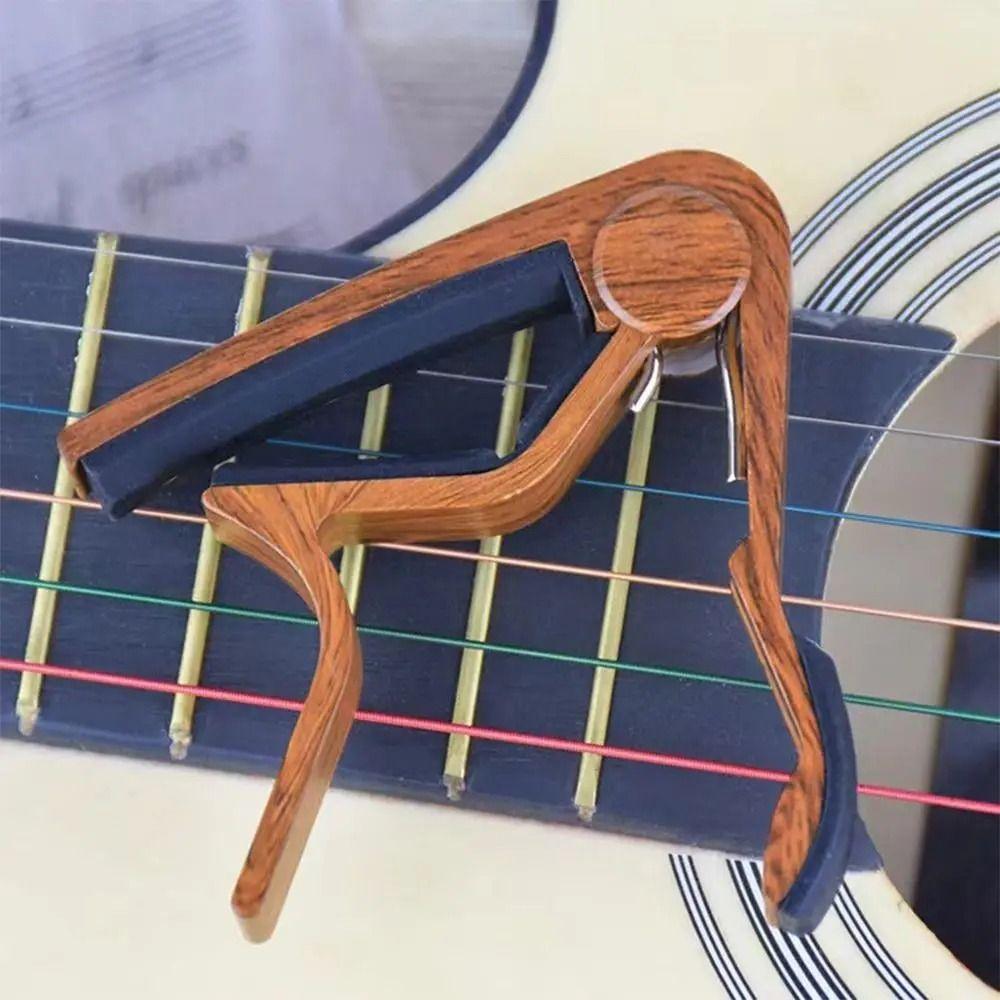 Stable Rubber Padded Guitar Capo Aluminum Zinc Zinc Alloy Violin Tune Change Clamp Guitar Pick Holder  Banjo