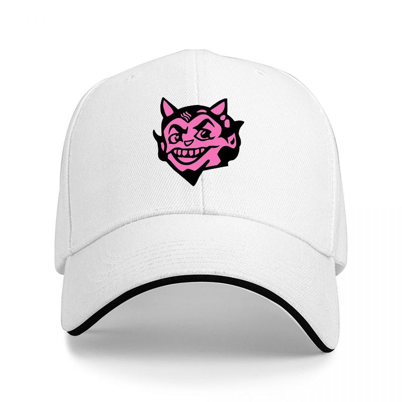 Cheshire Cat Pink Smile Baseball Cap Black Adjustable Hat with Iconic Grin Design for Fashion and Casual Wear