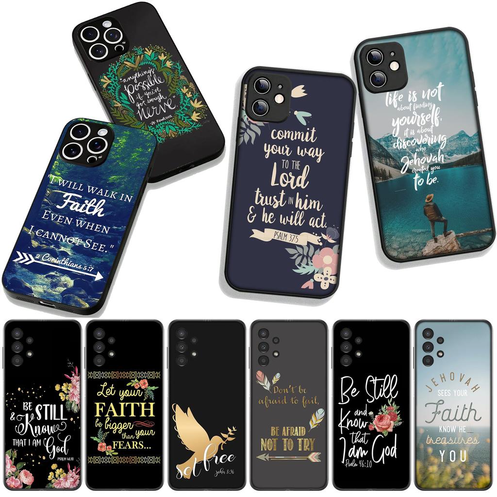 Cover for Huawei P30 P20 P10 Mate 10 20 Pro Lite Y9A Y8S P Smart Y7 Y9 Prime Case Bible Verse Faith Christian Philippians Flower