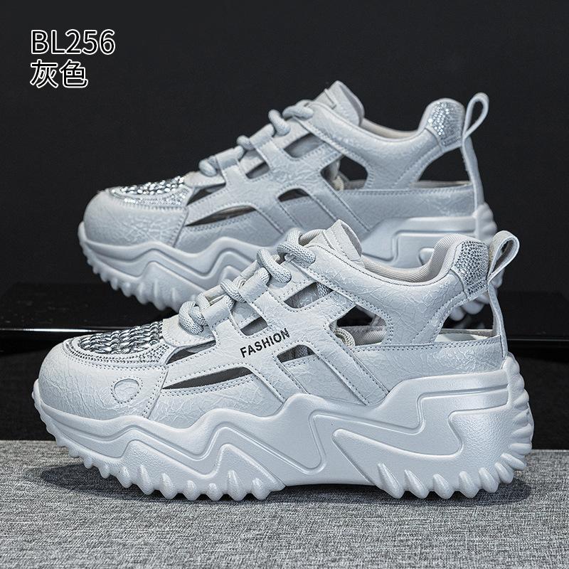 Summer Breathable Dad Shoes New Thick-soled Small Hollowed-out Woven Casual Sports Sandals