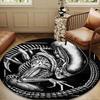 Alien Fire Round Mat, Anti-slip Circle Carpet Chair Rug For livingroom,Bedroom, Doormat Home Decor Gift Christmas Gifts