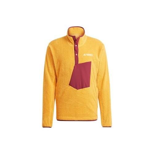 

adidas Men s Yellow Color-Block Logo High-Collar Long-Sleeve Jacket S жёлтый