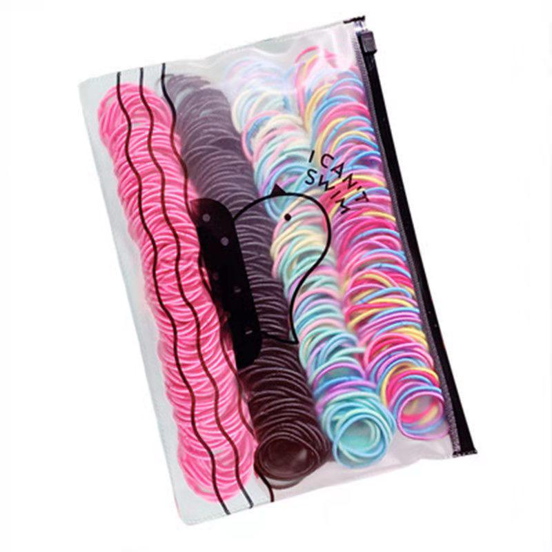 Colorful High-Elastic Korean Hair Ties for Girls - Gentle, No-Damage Rubber Bands