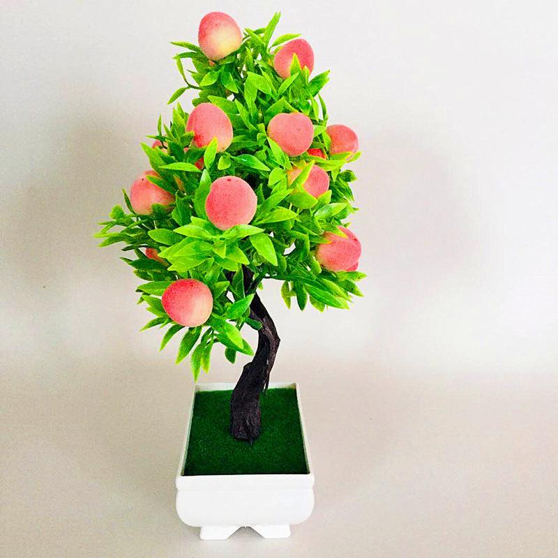 Simulationspflanze Pfirsich Topfpflanze Dekoration Zuhause Wohnzimmer Schreibtisch Büro Ornament