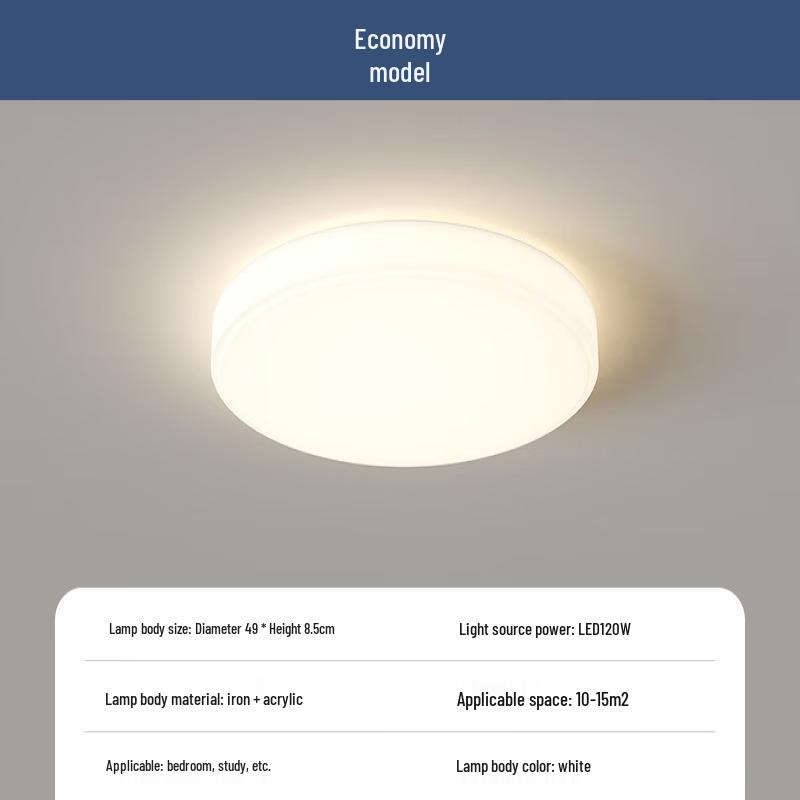 Modern Round LED Ceiling Light with 3-Color Dimming