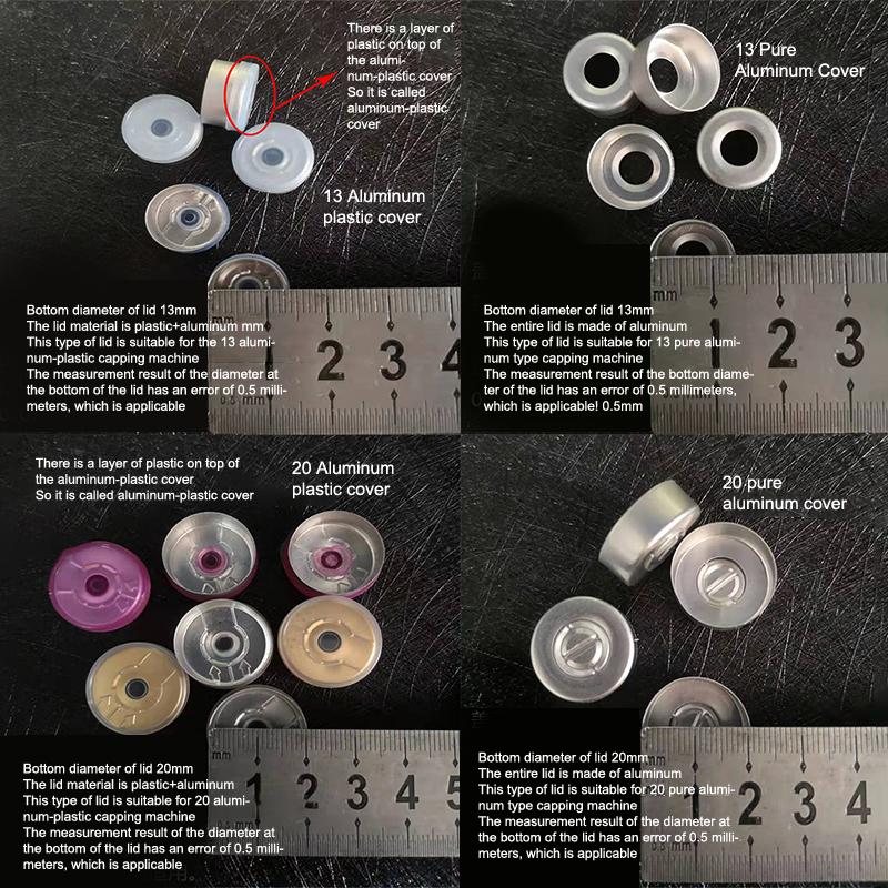 1 Pcs Stainless Steel Manual Crimper Vial Bottle Cap Sealer For 20Mm Aluminum/Plastic Capper Handheld Bottle Sealing Machine