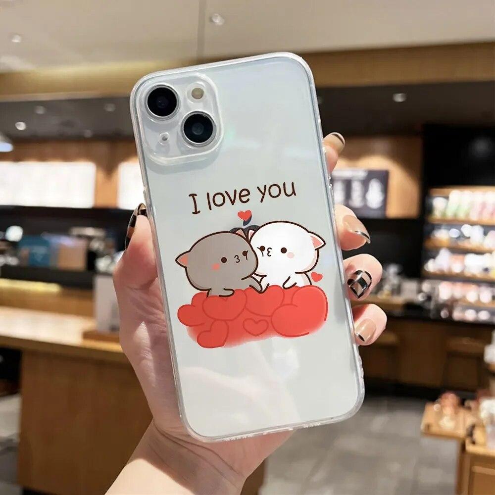 Lovely Animation Phone For Iphone 13 Max Mini X XR 8 7 12 XS 11 6s Pro 14 Plus 6 Soft Silicon Silicone Case Cover
