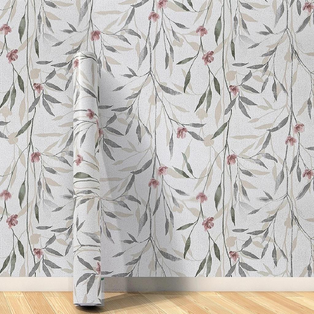 Tapet Floral Peel and Stick Verde Autocolant Hârtie de Contact Amovibil Impermeabil Pentru Dormitor Decor Acasă