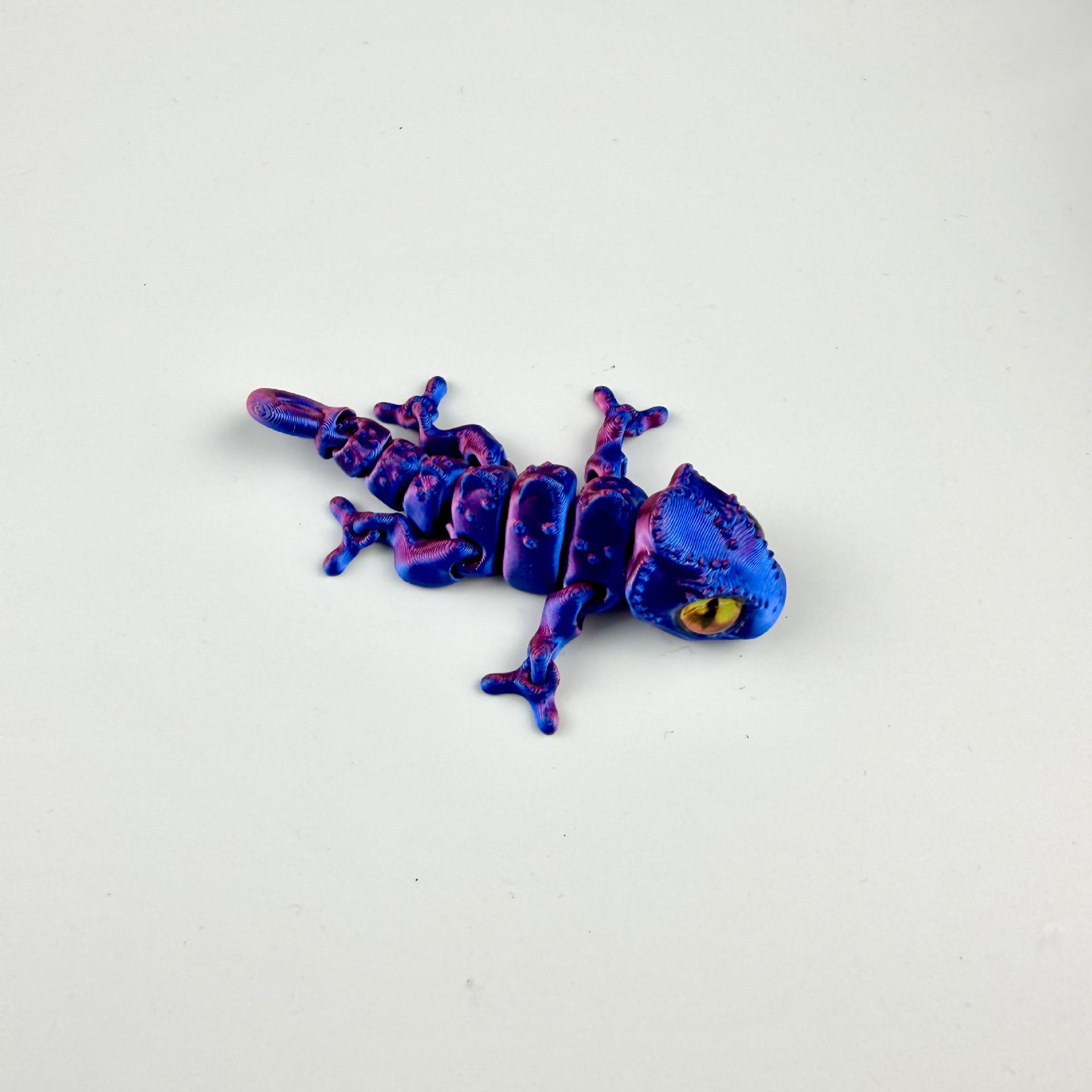 

Подвижная игрушка-хамелеон, напечатанная на 3D-принтере - Детское интерактивное украшение в виде животного 8cm Chameleon