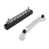 12V Power Distribution Block with 2x 1/4" (M6) Connector Bolts and 12x M4 (#8) Connection Screws Power Rail Connector Block Positive and Negative