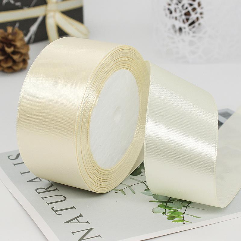 25Yards/Roll 40mm Satin Ribbons DIY Bow Handmade Gift Packing Artificial Silk Roses Crafts Supplies Sewing Accessories Material