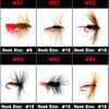 MNFT 10Pcs Various Dry Fly Fishing Lure Trout Salmon Dry Flies Fish Hook Size #6 #10 #12 Nymph Mosquito Lures Fishing Tackle