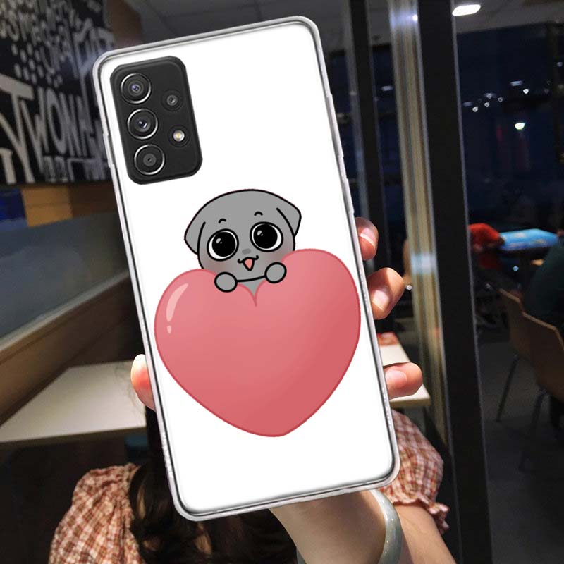 Cute Cartoon K-Kkamang Phone Case for Samsung A54 A57 A37 A17 A14 A15 A12 A24 A34 A55 A35 A25 A52S A07 A05S A04S A22 A32 A72 Gal