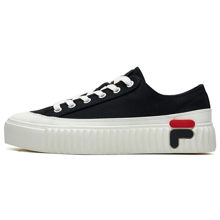 Fila Gear Canvas Slip Resistant Durable Lightweight Low Top Skate Shoes Women Sneakers Black F12W124342FBK
