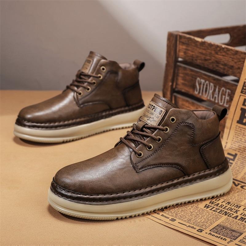 Meeste nahast saapad käsitsi valmistatud välissaapad meeste pahkluusaapad vabaajajalatsid töösaapad