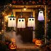 Eco Friendly Halloween Ornaments Hanging Ghost Decoration with Witch Hat And Leg, LED Lighted Spooky Whimsical Outdoor Figures Floating for
