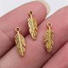 Feathers Leaf Nature Charm Antique Bronze Zinc Alloy Jewelry Making Supplies Bracelet Making Style Pendants