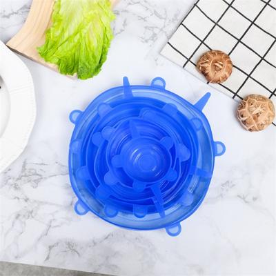 Food-grade Fresh-keeping Cover Household Seal Cover Kitchen Silicone Spillproof Round 6-piece Wrap Stretchable