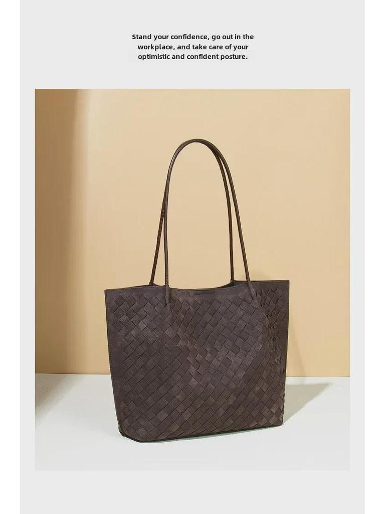Jesienno-zimowa torebka pleciona o dużej pojemności: Modna torba typu tote na ramię dla kobiet