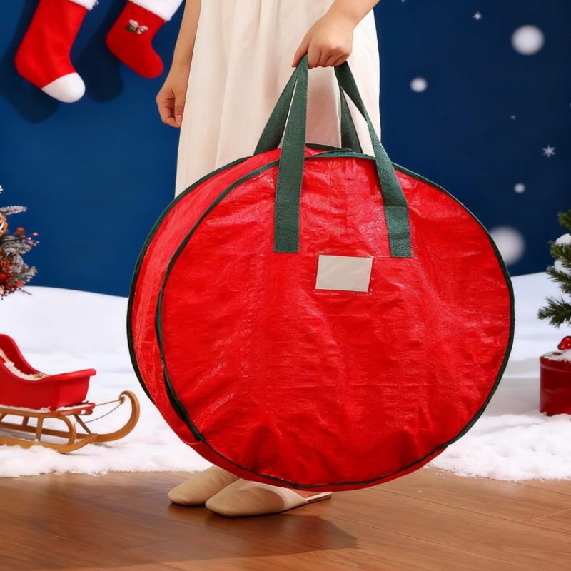 Borsa Porta Decorazioni Natalizie Rotonda Grande Capacità Contenitore Porta Palline Decorazioni Albero di Natale Organizzatore Oggetti Vari Natalizi