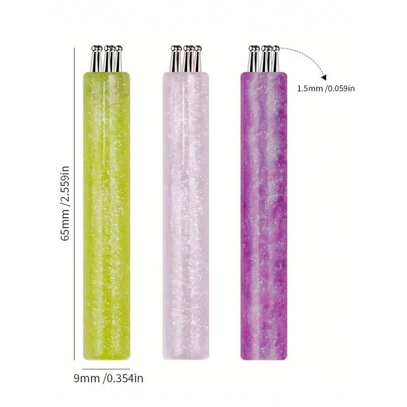 1pc Nail Art Pen, Acrylic Stick, Multiple Colors Available, Flower Petal Pattern, DIY Style