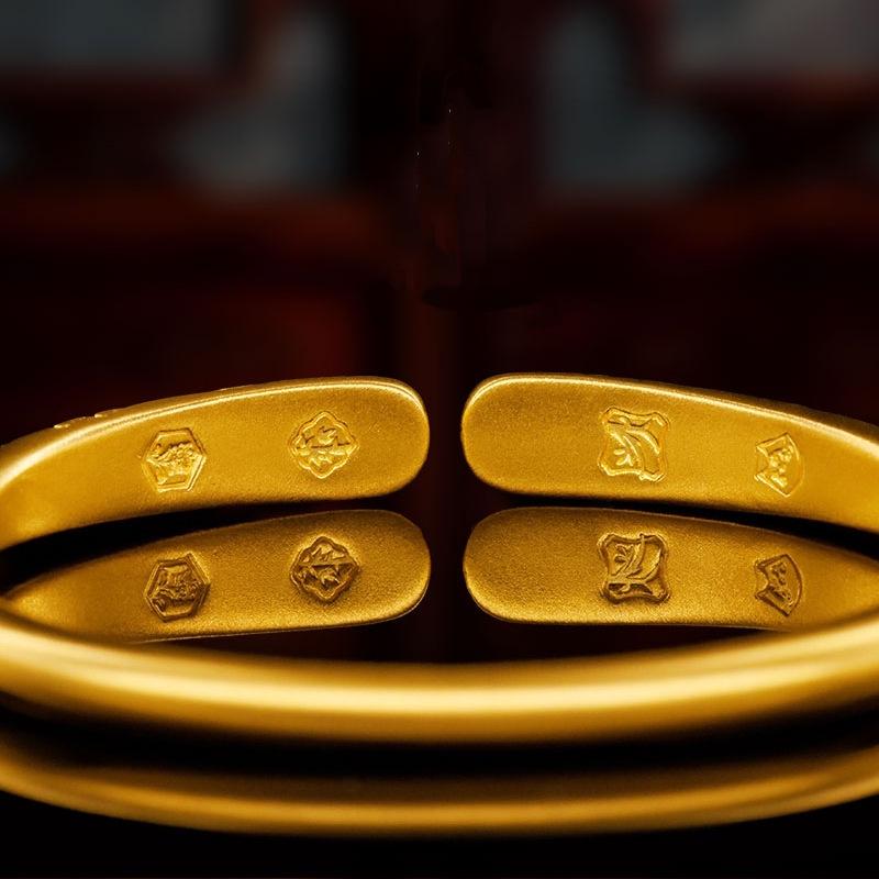 Vietnamesiskt Guld Drake Fenix Armband: Antik mässingsmetod, Förgyllt, Lyckosam smycke för damer