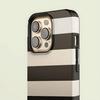 Proužkovaná černá s pouzdrem na telefon pro iPhone 17 17e 16e 16 15 14 13 12 11 X XS XR XSMAX 7 8 Air Pro Max Plus Dvouvrstvý zadní kryt