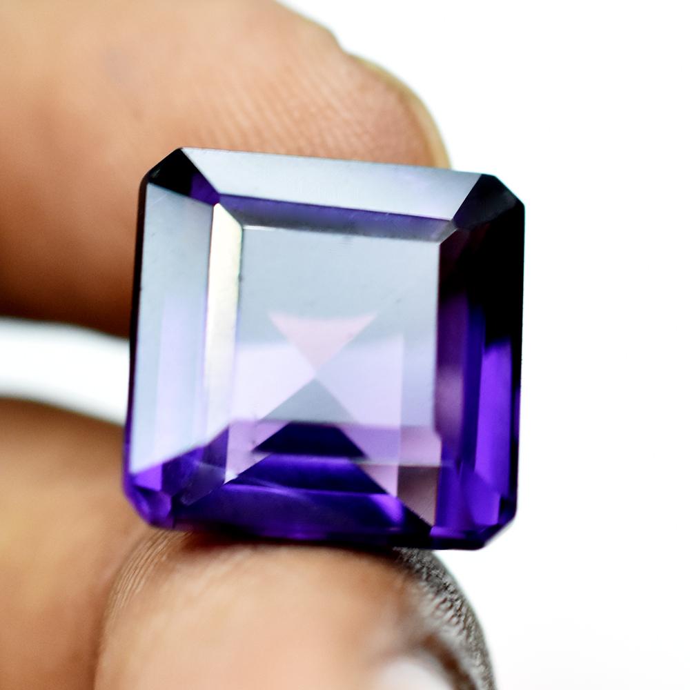 Natural Purple Tanzanite Loose Gemstone Quality Unique Square Cut 12.65 Ct for Jewelry Designs