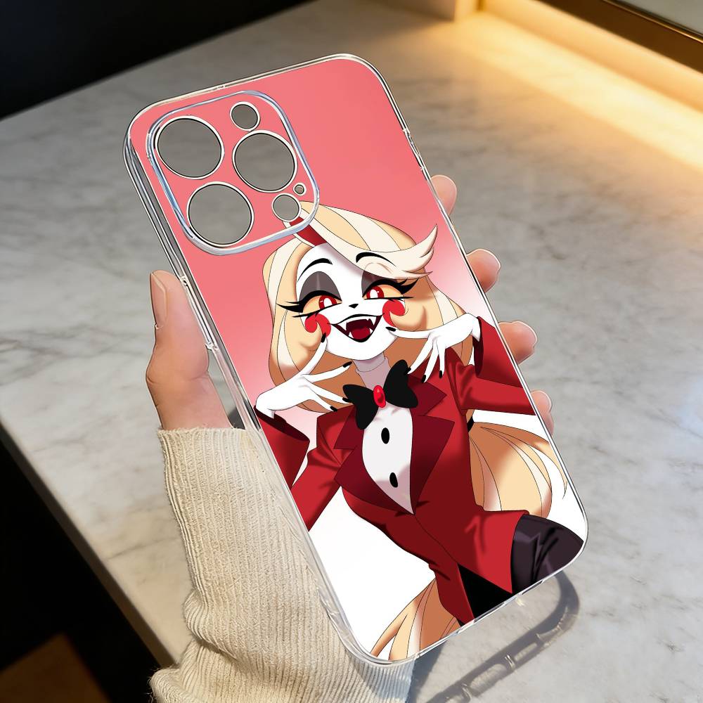 Hazbin Hotel Charlie Morningstar Phone Case Transparent Silicone Soft For iPhone 17 16 15 14 13 12 11 Mini Pro Max Plus