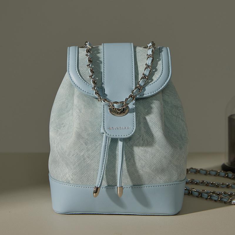 Chain backpack spring and summer new travel backpack backpack women's small backpack travel advanced sense