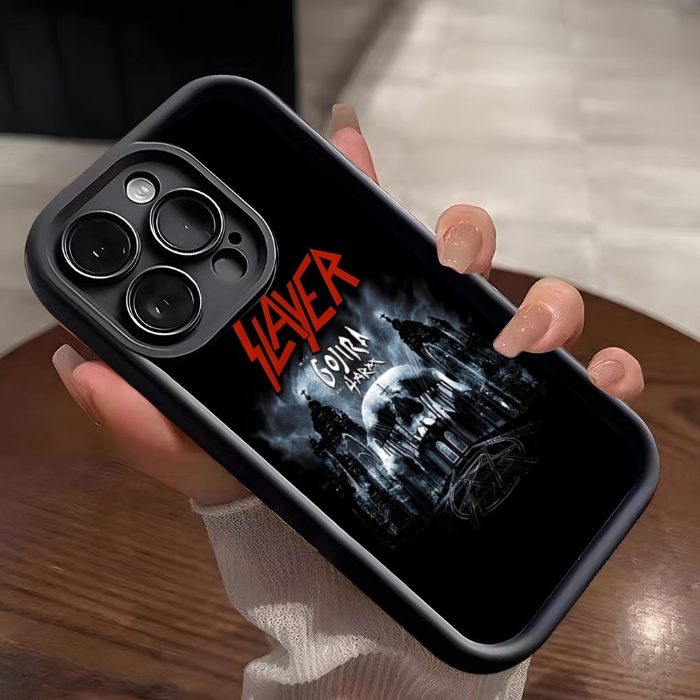 

S-Slayer Metal Rock Band Phone Case For IPhone 17 Pro Max 15 Pro 16 14 Plus 12 13 Mini 11 Pro Shockproof Soft Cover iPhone 12