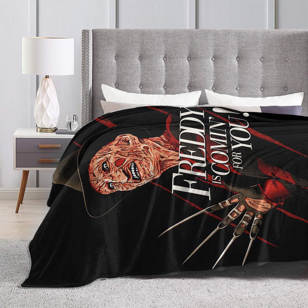 freddy krueger  Halloween Blanket  Camping Flannel Bedding Throws For Living Room Super Warm Design Quality Bedspread