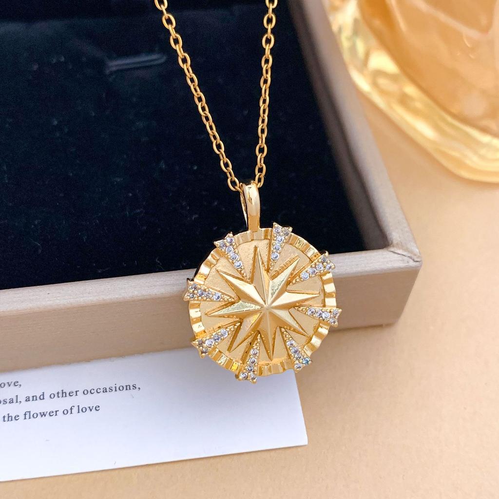 Necklace European, American moon star micro-inlaid zircon necklace accessories female niche personality light luxury high-end accessories