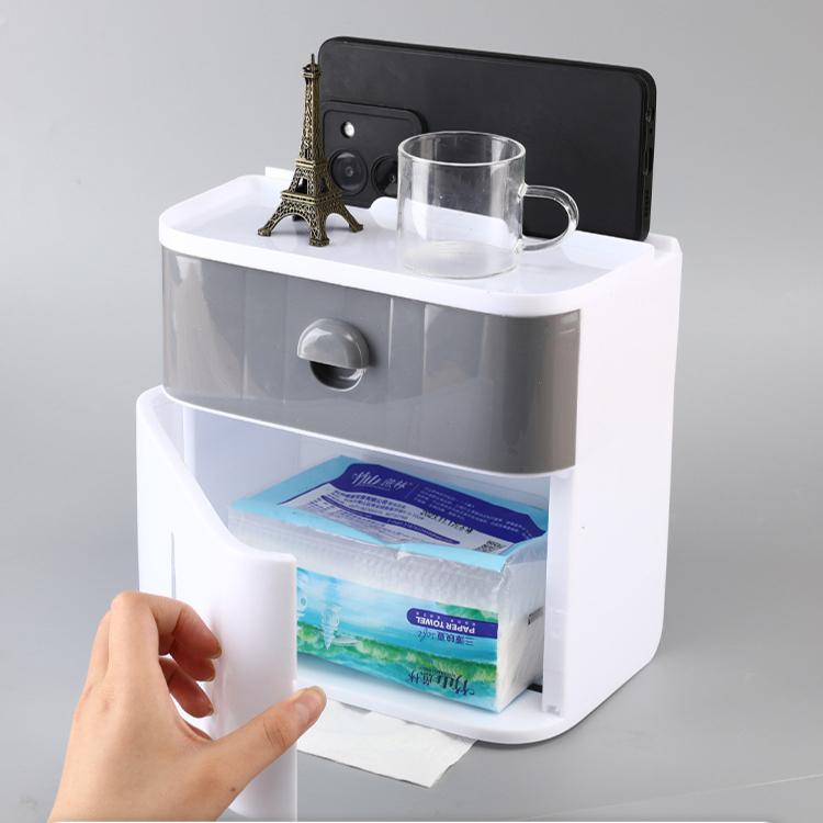 Cutii pentru șervețele igienice Hârtie igienică rezistentă la apă Raft pentru hârtie igienică Cutie de depozitare montată pe perete