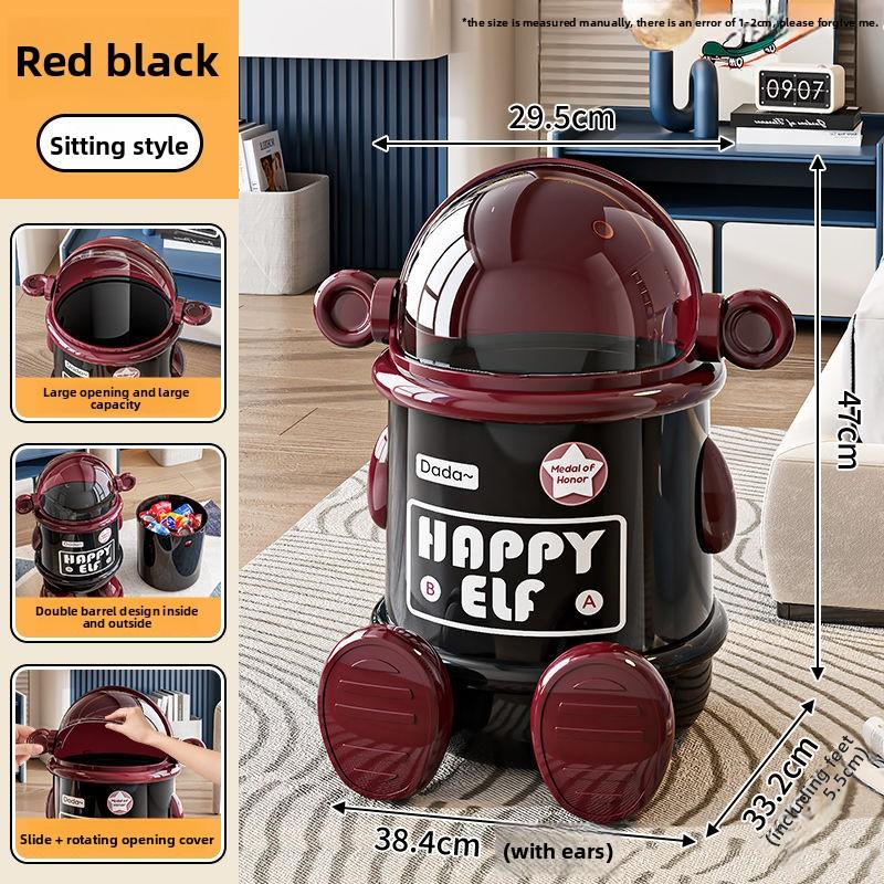 

Мусорное ведро «Астронавт» Бытовое для гостиной Легкая роскошь Высококлассное Большой вместимости С крышкой Корзина для бумаги