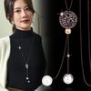 Diamond Ball Sweater Chain Female Long Versatile Autumn And Winter Necklace Accessories Clothes Decorative Pendant Accessories