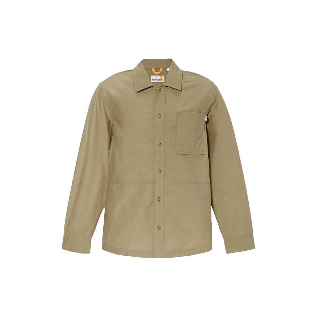 Timberland Af Tfo Dwr Utility Overshirt Solid Color Casual Long Sleeve Shirt Men shirts Military-Green A5QRZ-590
