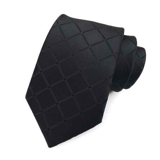 Men Business Tie Lightweight Multipurpose Adjustable Different Patterns Plaid Print Decorative Gentleman Wedding Daily Wear Necktie Clothes Accessory