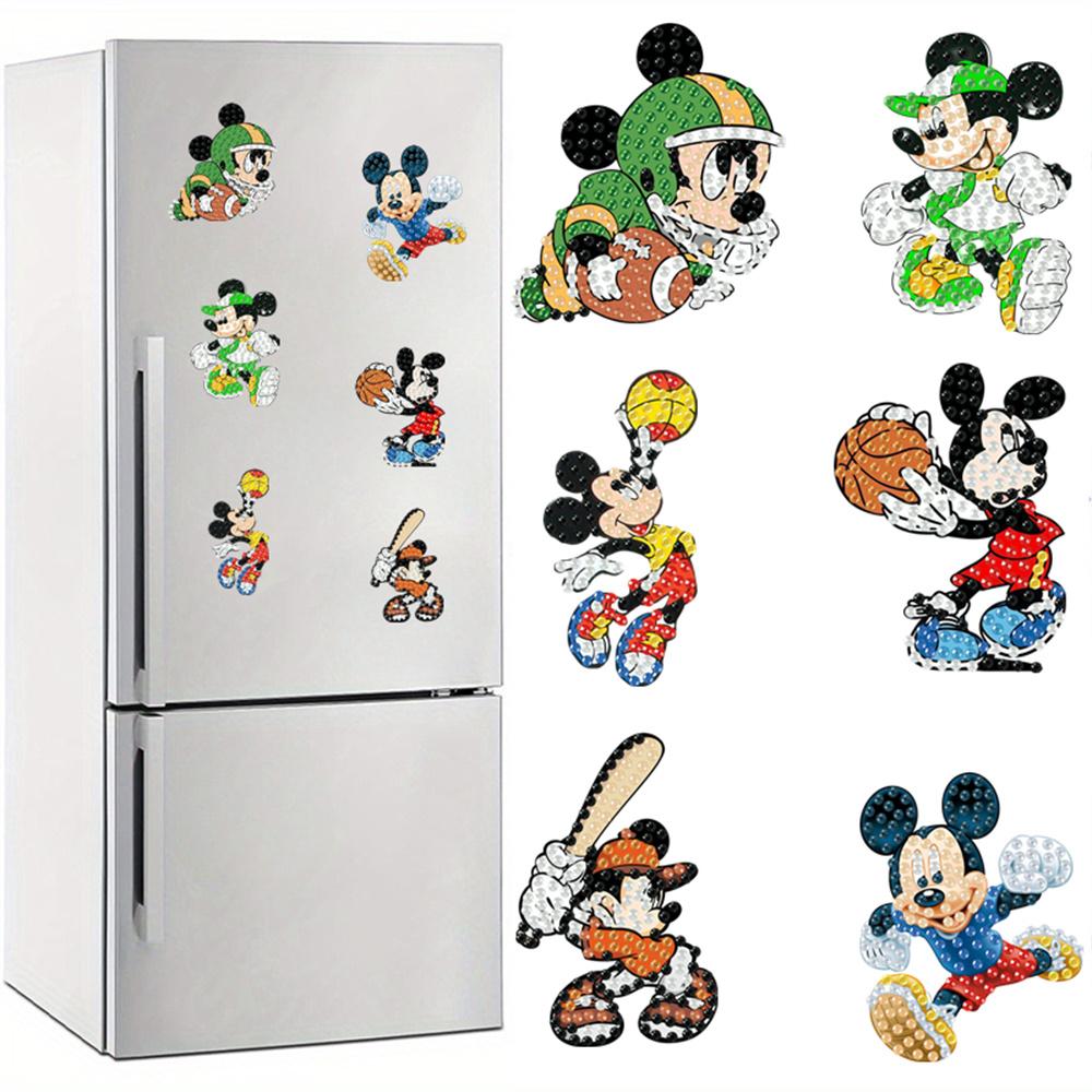 6Pcs Sports Series Diamond Art Fridge Magnet Diamond Painting Refrigerator Magnet DIY Fridge Stickers for Fridge Whiteboards