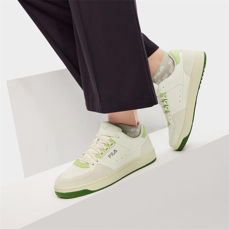 Fila Targa Versatile Fresh College Style Fashion Durable Low-Top Sneakers Women Sneakers White Green F12W432204FGL