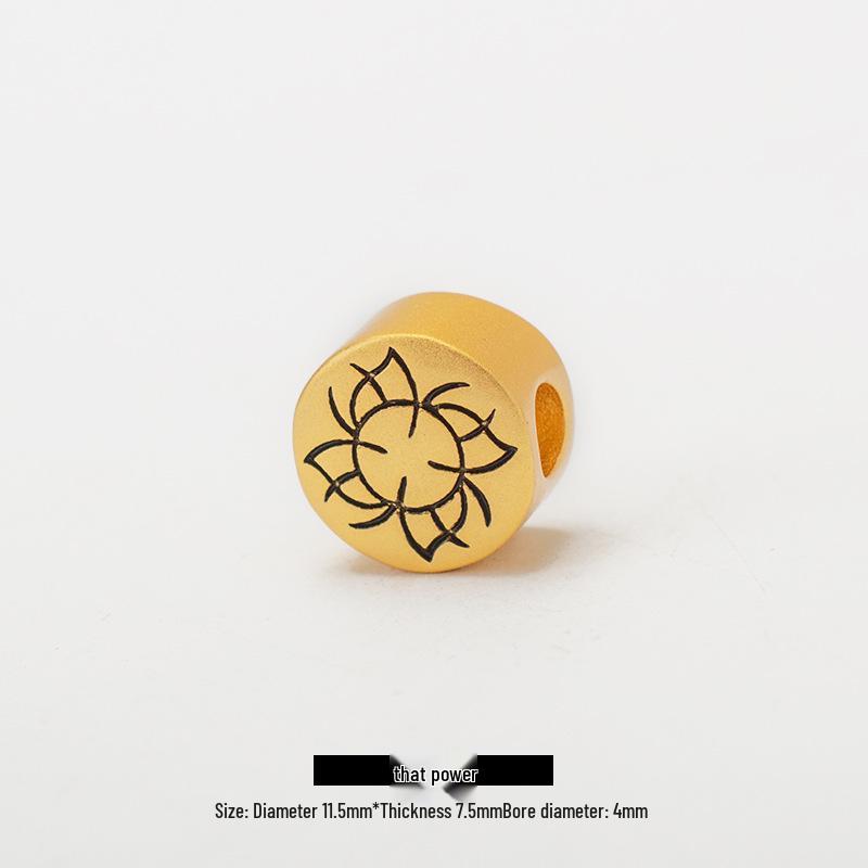 Gold Sand Men's Totem Tattoo Beads: Black Cool DIY Bracelet Accessories