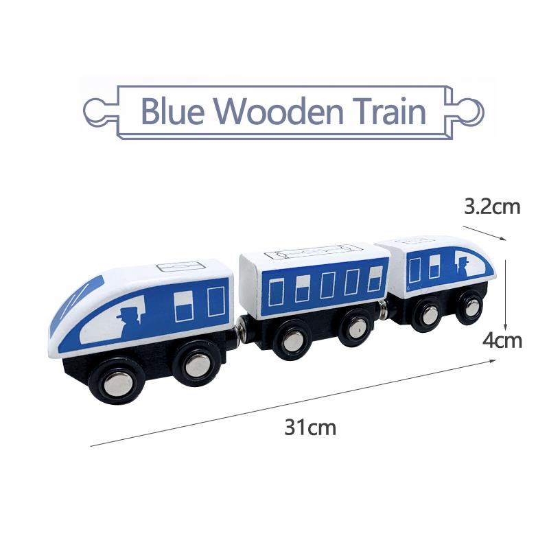 Hot Train Kit Magnetic Toy Car Childrens Track Accessories Manual Sliding Puzzle Wooden Compatible With Various Track Gift W10