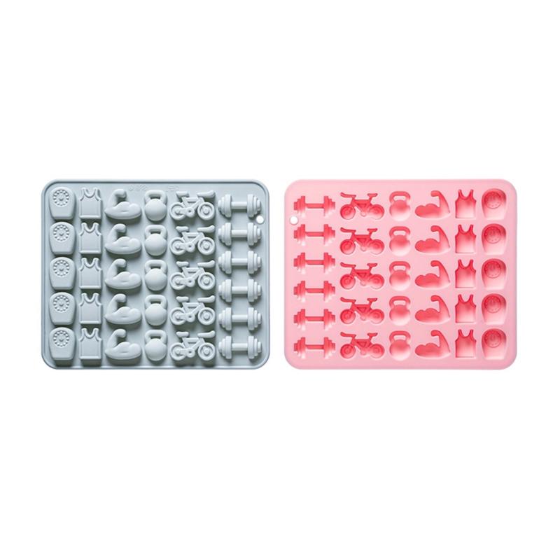 Fitness-Thema Silikon-Backformen 11 Mulden Silikon-Kuchenformen zur Herstellung von Schokoladendesserts, Süßigkeiten und Cocktails